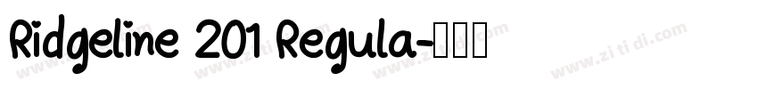 Ridgeline 201 Regula字体转换
